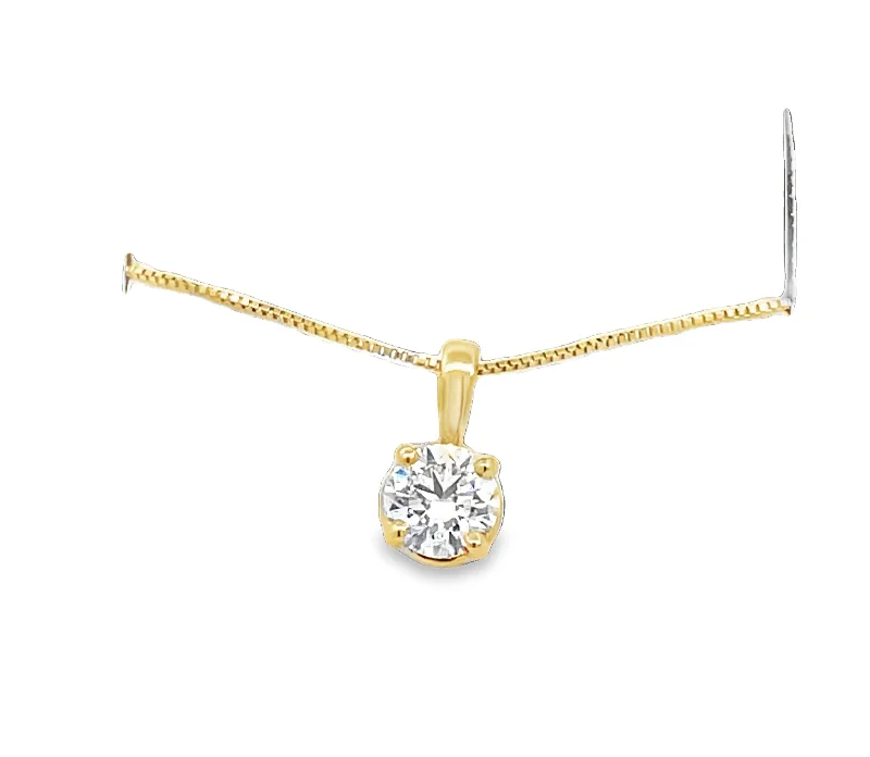 Mirror nail wraps for mirror beauty-LAB GROWN ROUND DIAMOND 0.50CT SPLIT BAIL SOLITAIRE PENDANT