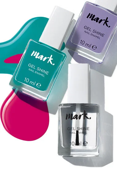 Satin nail polish for smooth finishes-mark. Gel Shine Nail Enamel