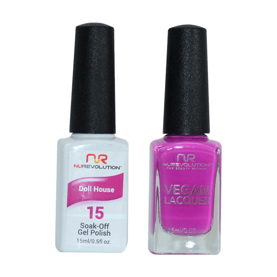 Arrow nail decals for arrow flair-NuRevolution Trio Duo Gel & Lacquer 015 Doll House