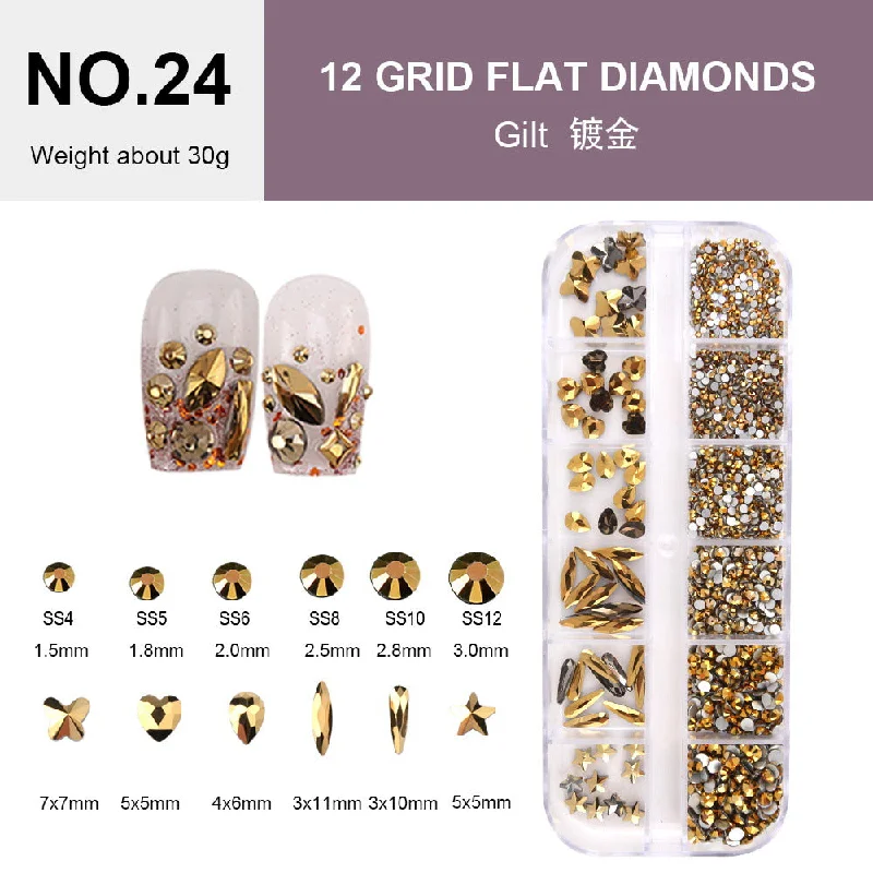 NO.24 gold-plated special shape+flat bottom