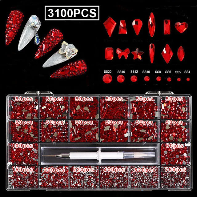 Set 17 Big Red 21 Grid-3100pcs