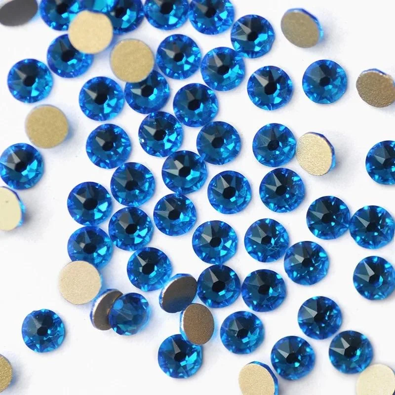 Radiant nail decals for radiant beauty-Capri Blue Rhinestones