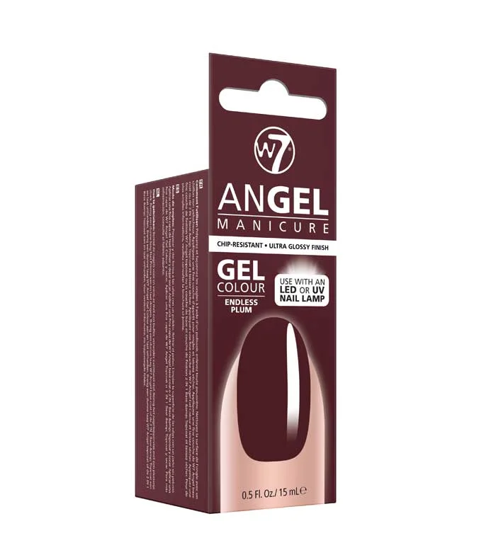 Elegant nail wraps for elegant charm-W7 Angel Manicure Gel Polish Endless Plum