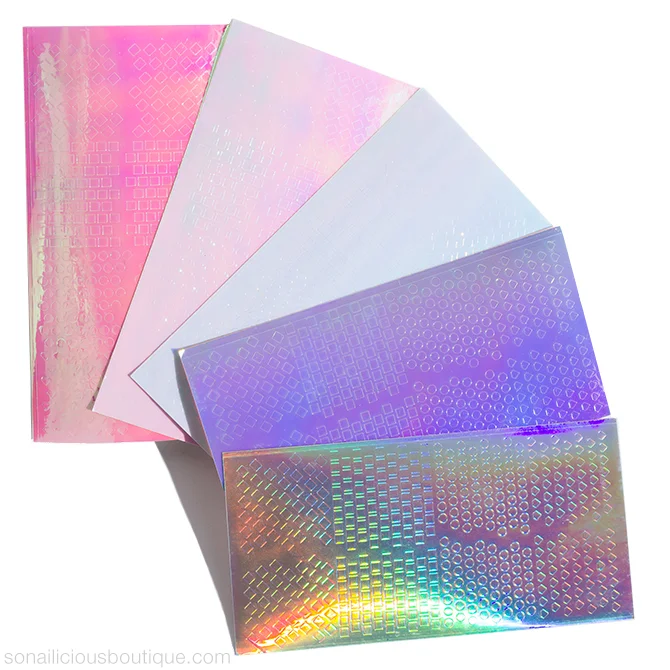 Soft nail wraps for soft flair-2-in-1 Holographic Nail Stickers - Limited Edition