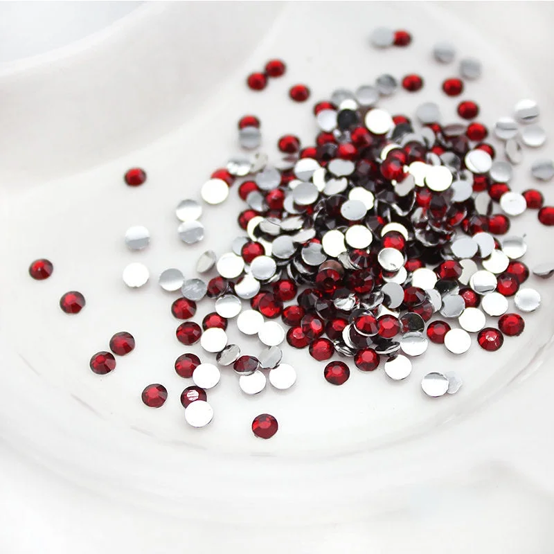 Elegant nail gems for elegant charm-Flat bottom resin rhinestone sample clear bottom 10000pcs/bag