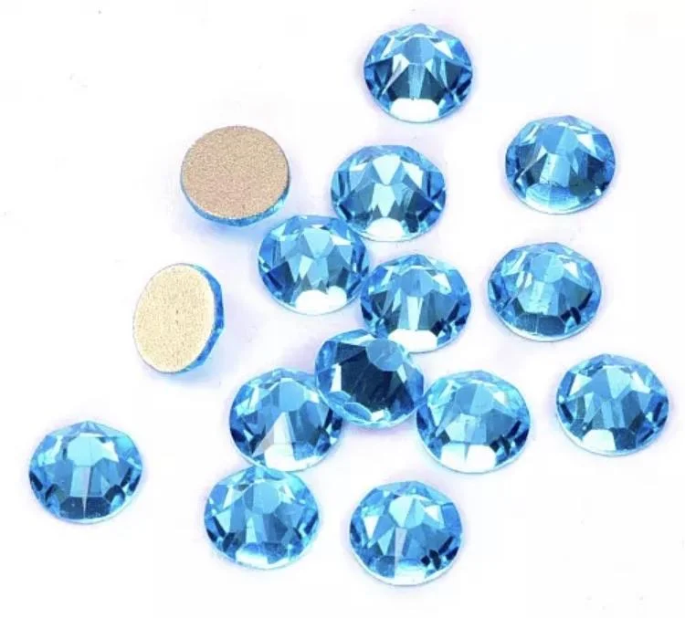 Spot nail decals for spotty flair-Aquamarine Rhinestones