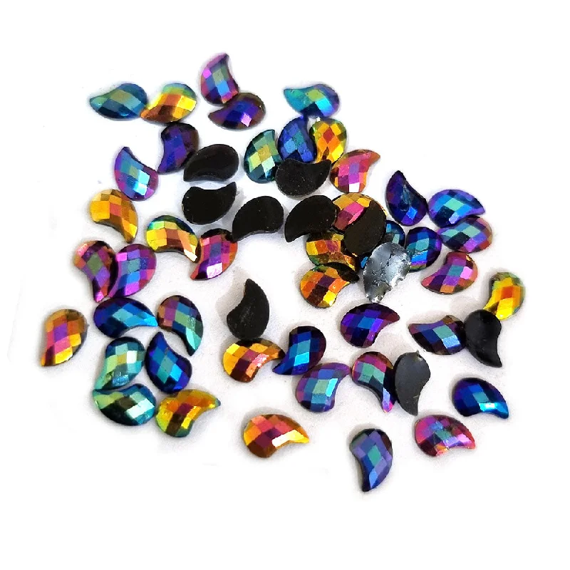 Elegant nail decals for elegant shine-1000 Pcs Pkg. 3x5mm Metallic Rhinestones for art, crafts, dress and Jewelry making