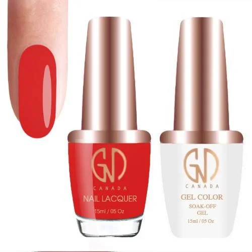 Plush nail gems for plush shine-GND Duo Gel & Lacquer 083 Love in Red Square