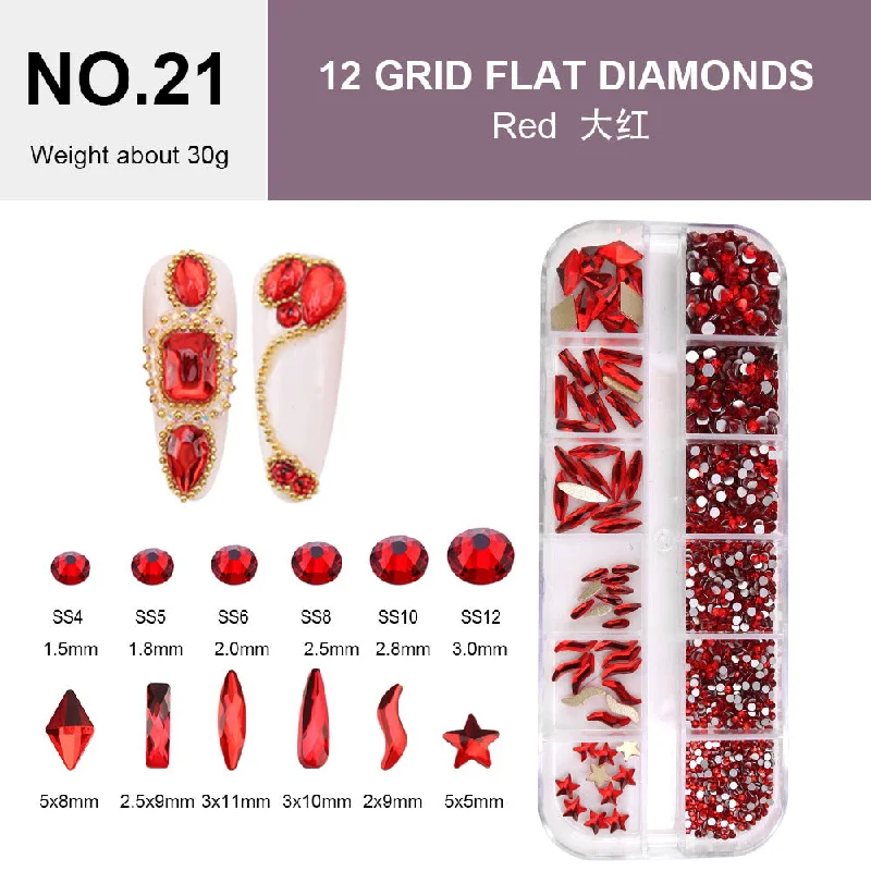 NO.21 Red Shape + Flat Bottom