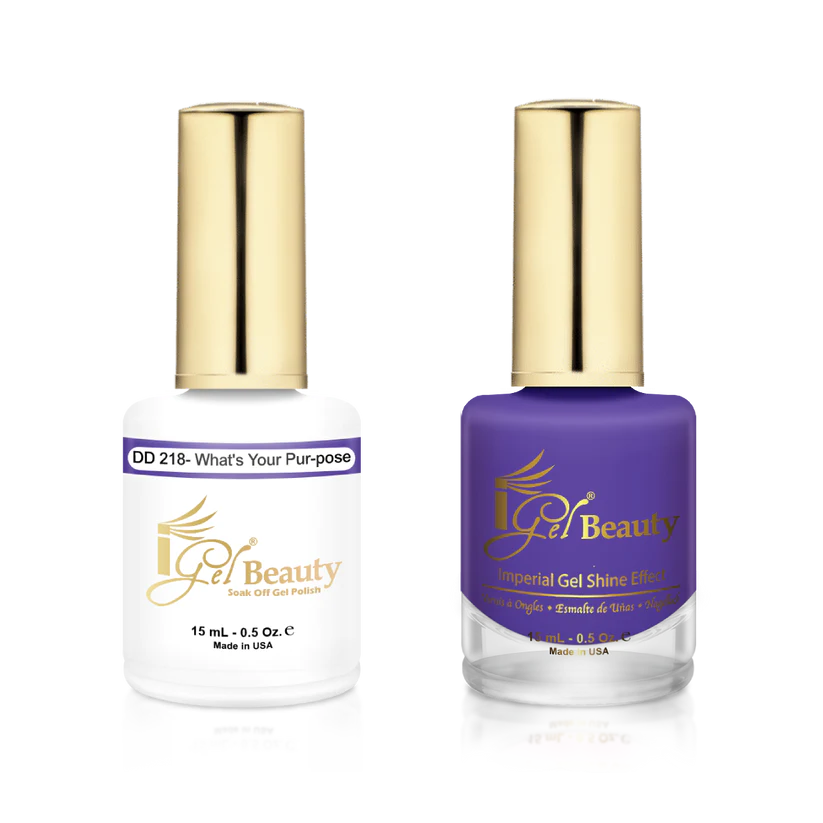 Mirror nail decals for sleek finishes-IG218 - IGEL DUO GEL & POLISH 0.5oz - WHAT'S YOUR PUR-POSE