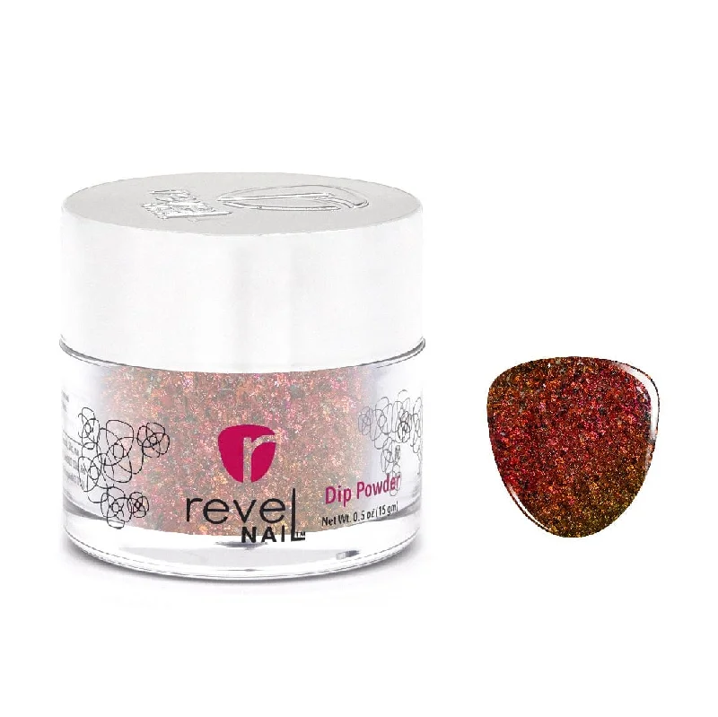 Twinkle nail wraps for twinkle flair-D612 Tapestry Red Flake Dip Powder