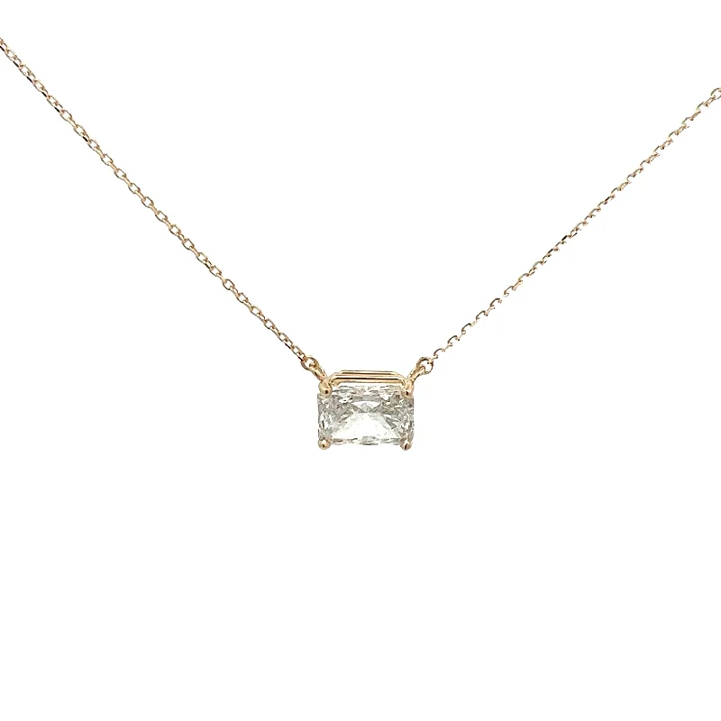 Spot nail studs for spotty shine-LAB GROWN RADIANT CUT DIAMOND 2.29CT SOLITAIRE PENDANT