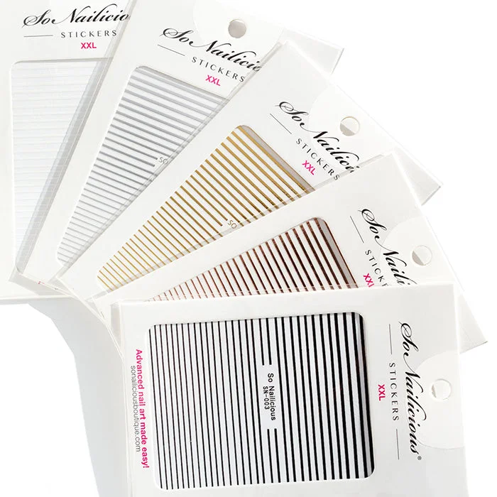 Radiant nail studs for radiant shine-All Stripes Sticker Set - SAVE 35%!