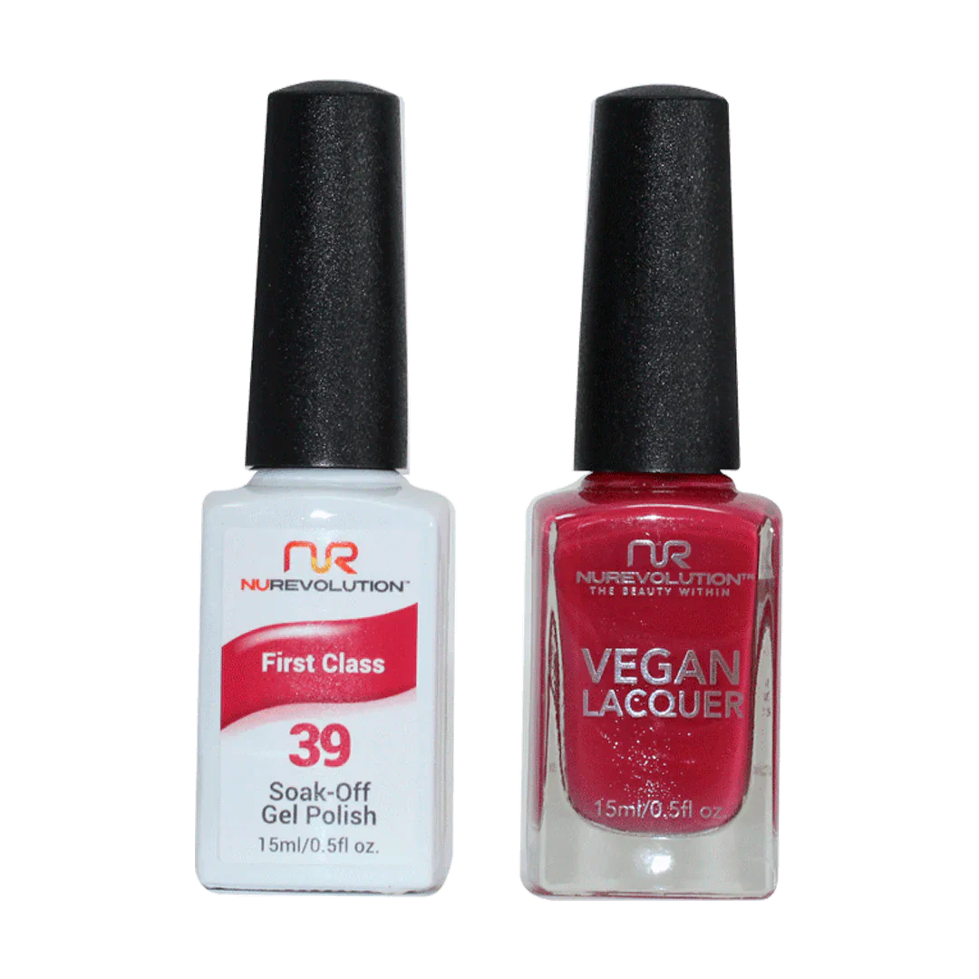 Vine nail decals for vine shine-NuRevolution Trio Duo Gel & Lacquer 039 First Class