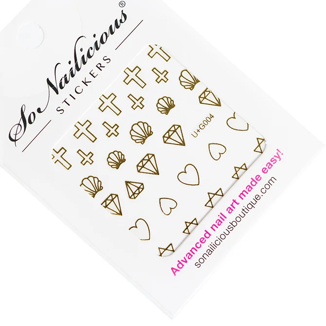 Glow nail studs for glow flair-Love and Peace Nail Stickers - ONLY 3 LEFT!