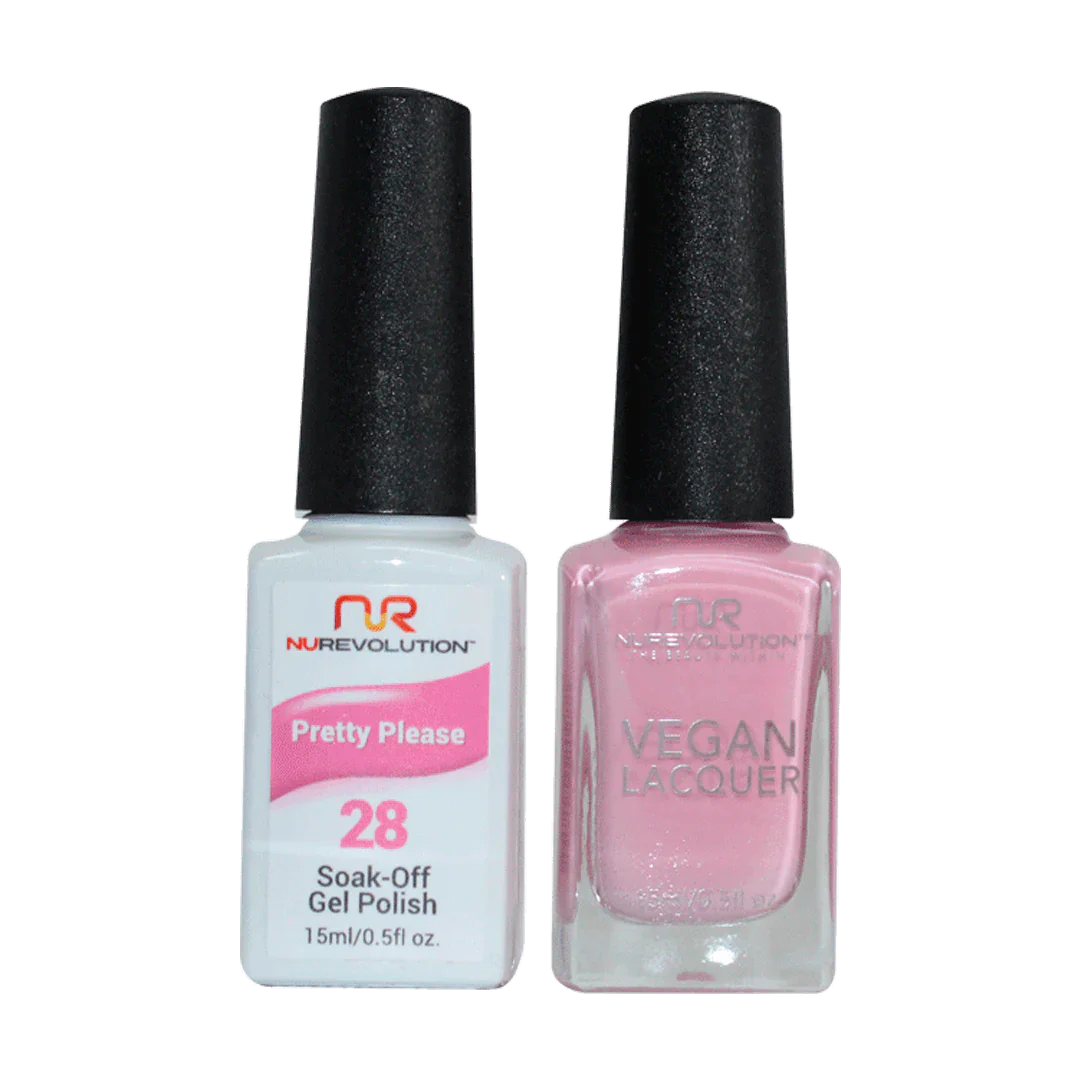 Bronze nail decals for bronze beauty-NuRevolution Trio Duo Gel & Lacquer 028 Pretty Please