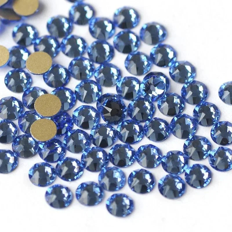 Platinum nail studs for platinum shine-Light Sapphire Rhinestones