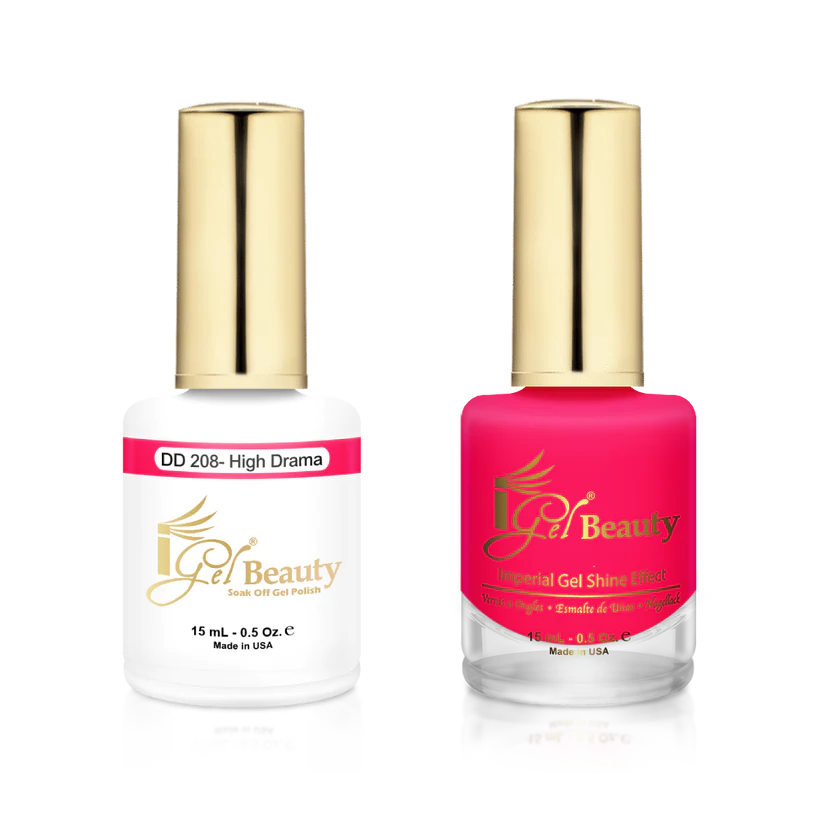 Vivid nail gems for vivid shine-IG208 - IGEL DUO GEL & POLISH 0.5oz - HIGH DRAMA