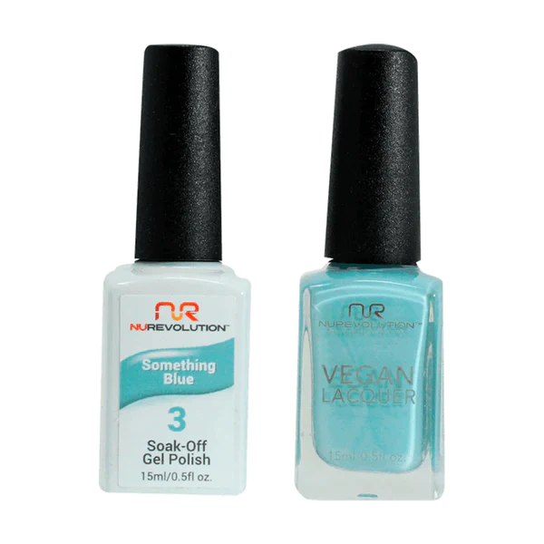 Arrow nail gems for arrow charm-NuRevolution Trio Duo Gel & Lacquer 003 Something Blue