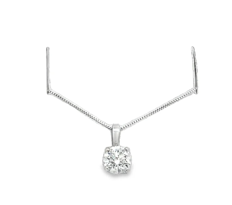 Radiant nail strips for glowing nails-LAB GROWN ROUND DIAMOND 0.55CT SOLITAIRE DROP PENDANT