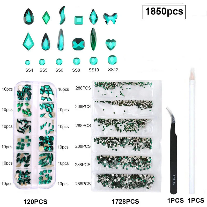 Set 4 Hole Green - 1850pcs