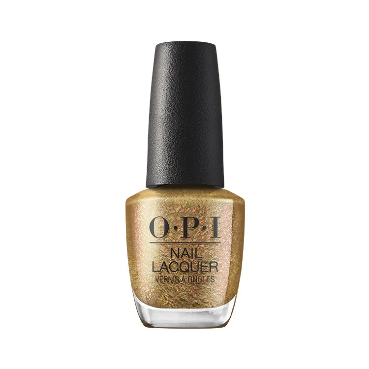 Leaf nail decals for leafy beauty-OPI Nail Lacquer Terribly Nice Collection Five Golden Flings