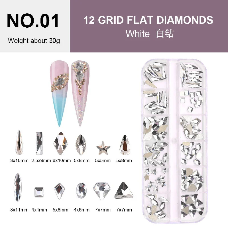 NO.01 120 all-shaped white diamonds