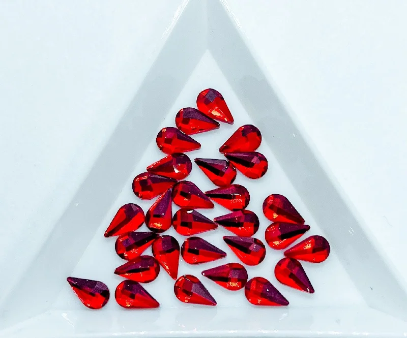 Wave nail gems for wave shine-5X8MM Siam Drop Rhinestone G7-1-4