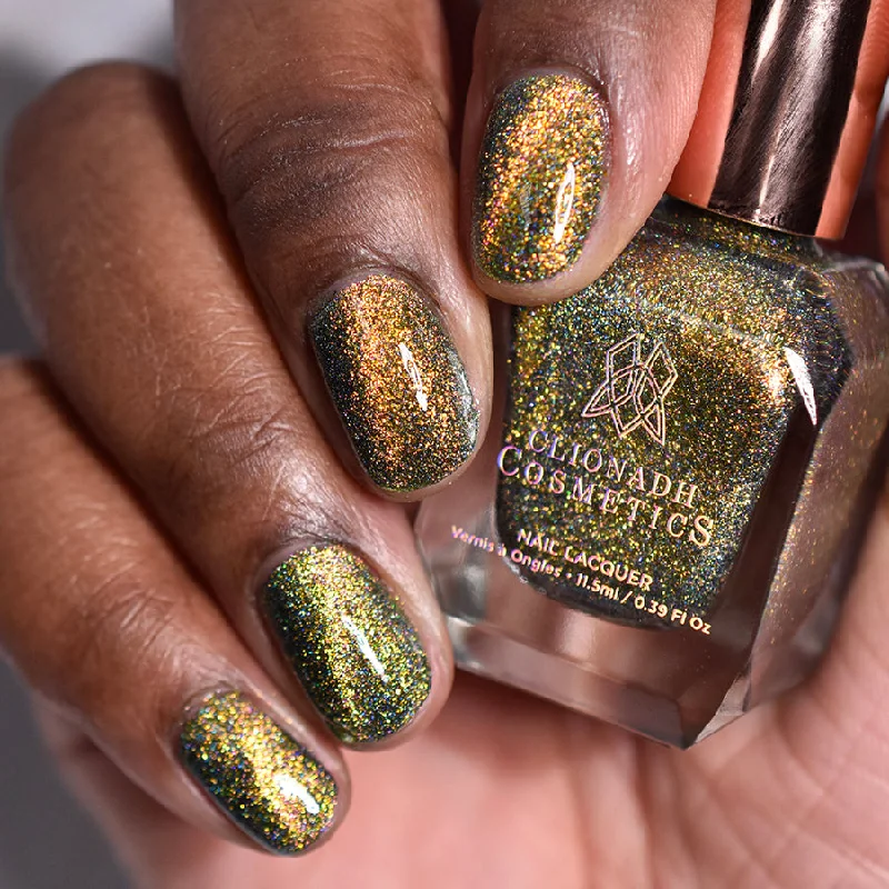 Shimmer nail polish for evening glamour-Clionadh Cosmetics - Spaghettification Nail Polish (Magnetic)