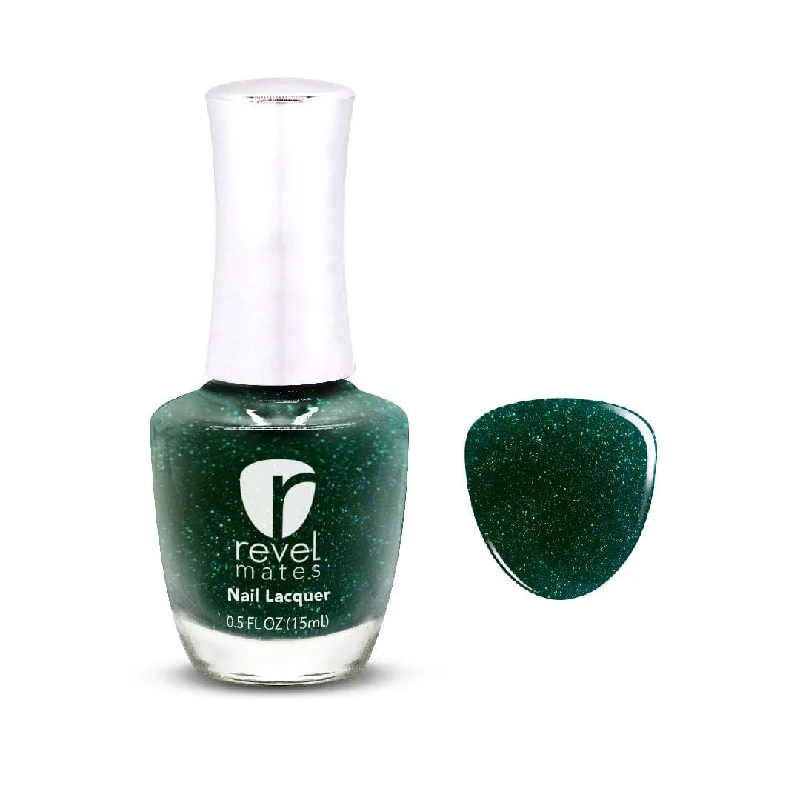 Titanium nail wraps for strong shine-P725 Ivy Green Shimmer Nail Polish