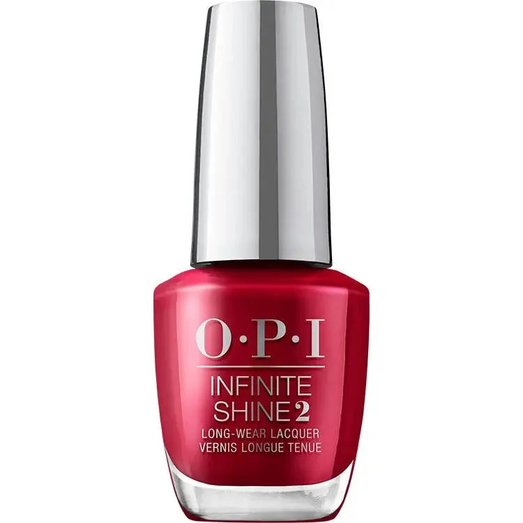 Bronze nail decals for bronze beauty-OPI Infinite Shine Red-y For The Holidays