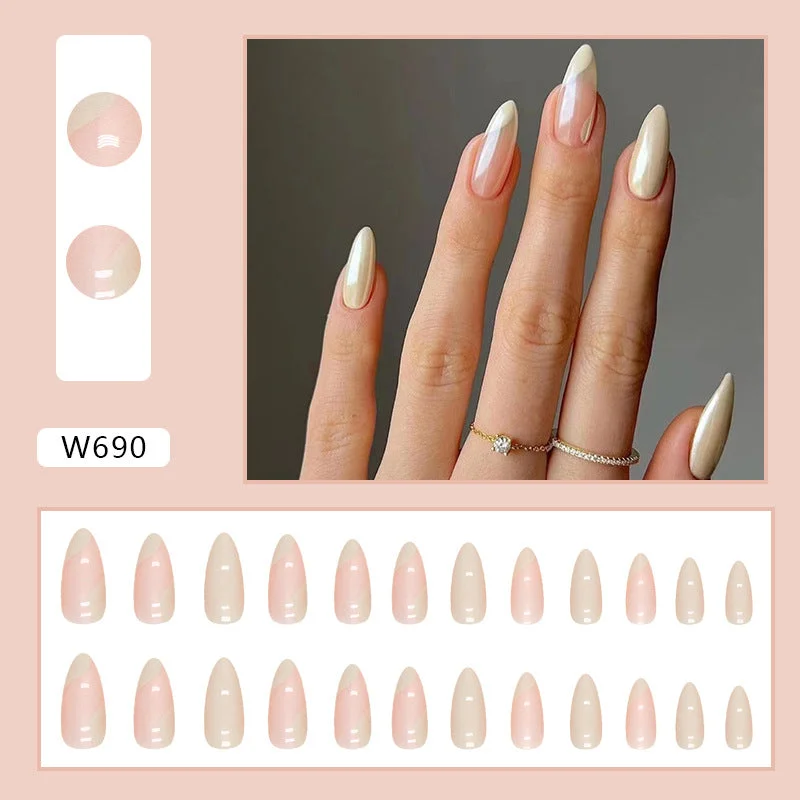 Prism nail wraps for prism beauty-Wholesale Aurora Almond Ripple Nail Stickers