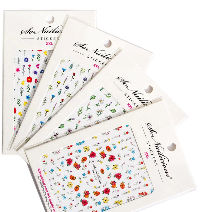 Radiant nail polish for radiant elegance-Wildflower Sticker Set - SAVE 35% - ONLY 2 LEFT!