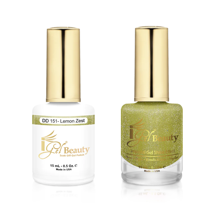 Vine nail decals for vine shine-IG151 - IGEL DUO GEL & POLISH 0.5oz - LEMON ZEST