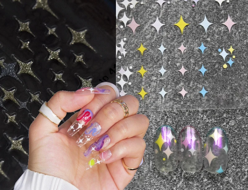 Amethyst nail decals for amethyst shine-Twinkle, winkle, little star nail stickers