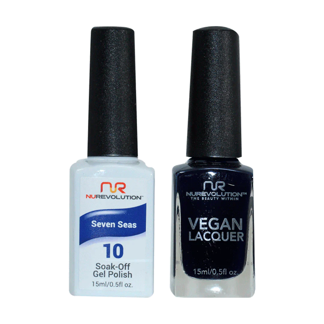 Sun nail gems for sun beauty-NuRevolution Trio Duo Gel & Lacquer 010 Seven Seas