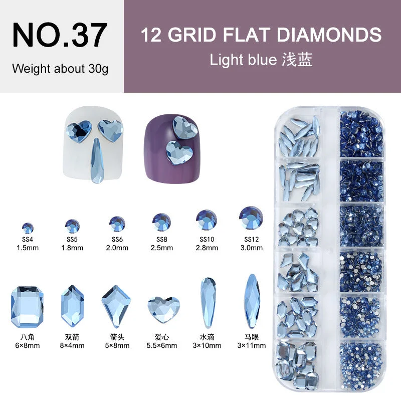 NO.37 light blue shaped+flat bottom