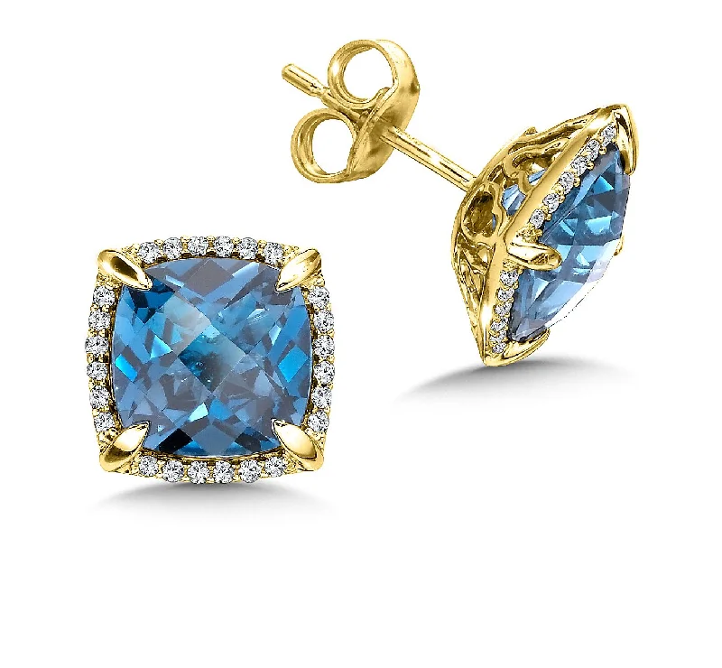 Topaz nail studs for golden sparkle-CGE002Y-DLBT