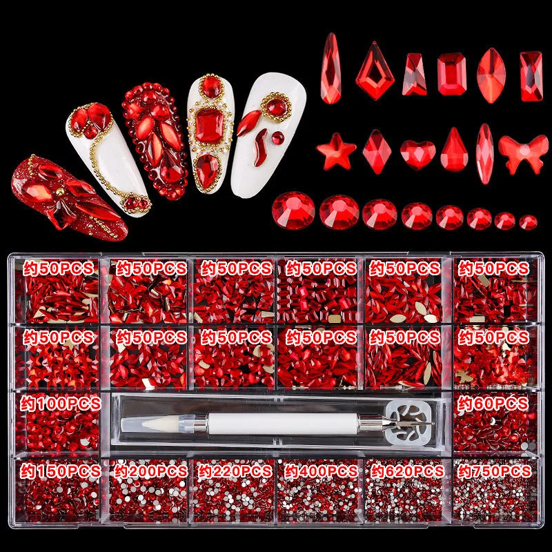 16: 600 special-shaped drills+2500 rhinestones