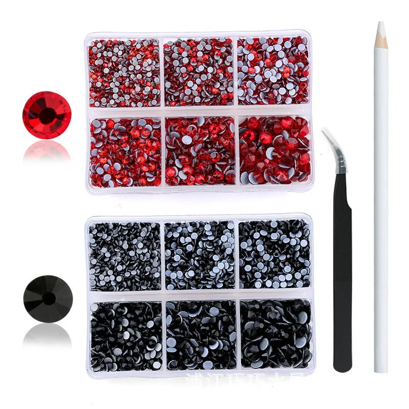 (8)6 squares of glue red +6 squares of glue black+tools