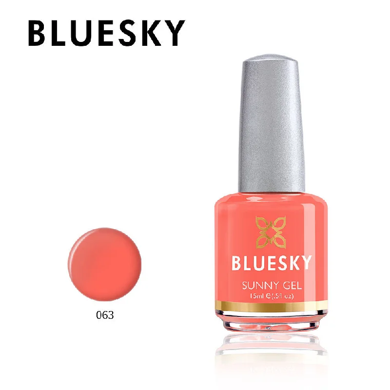 Sun nail gems for sunny designs-Bluesky Sunny Gel 15ml nail polish 063 ORANGE CORAL