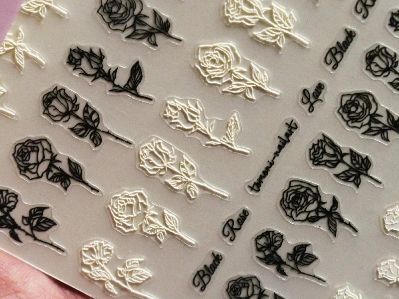 3D embossed rose