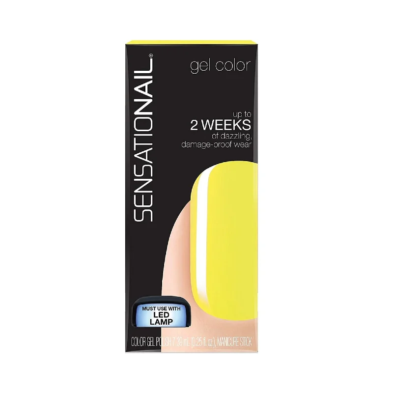 Titanium nail gems for titanium shine-Sensationail Color Gel Polish Luscious Lemon