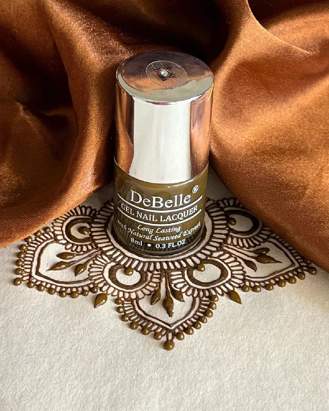 Topaz nail gems for topaz shine-DeBelle Gel Nail Lacquer Rusty Henna (Henna Brown Nail Polish), 8ml