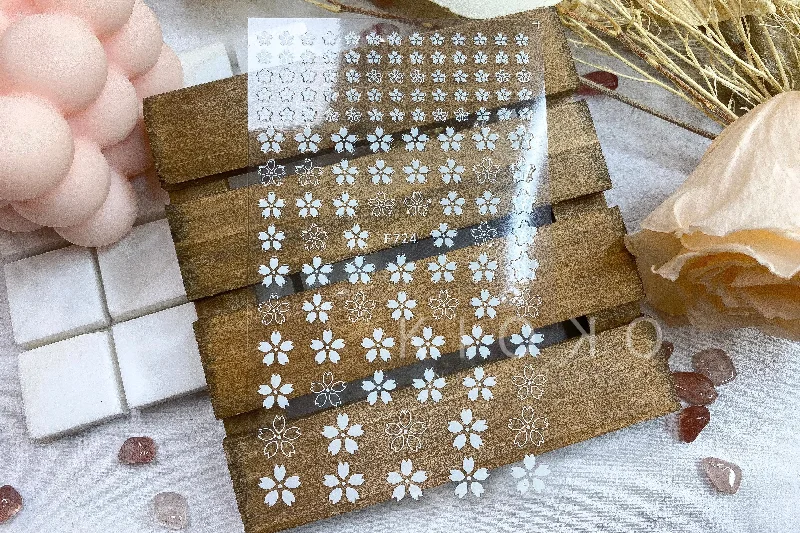 White Cherry Blossom Stickers