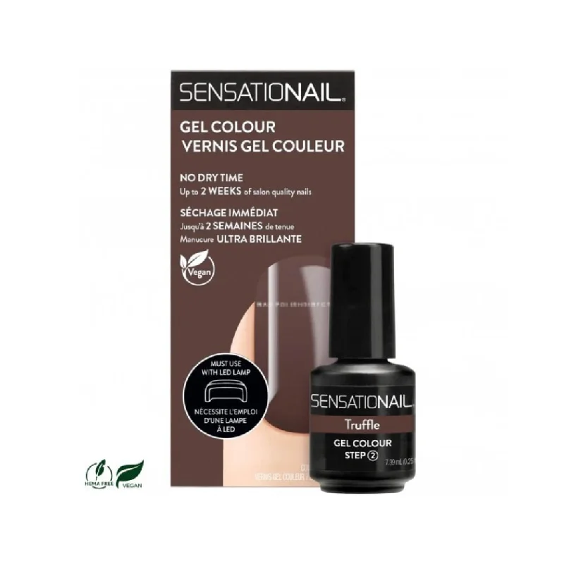 Elegant nail decals for elegant flair-Sensationail Gel Polish Truffle