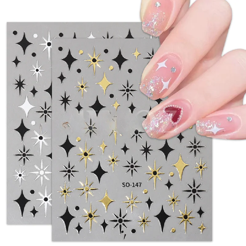 Satin nail gems for satin shine-Wholesale Astral Nail Art Stickers