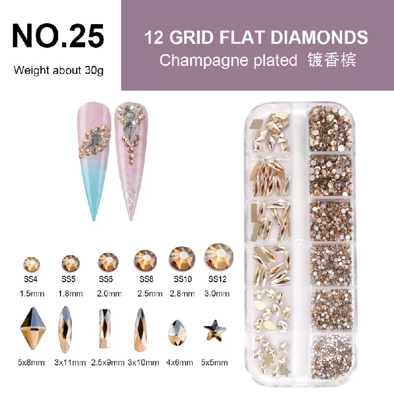 NO.25 Champagne plated profiled+flat bottom