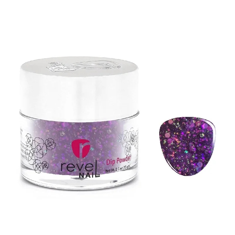 D448 Amethyst Purple Glitter Dip Powder