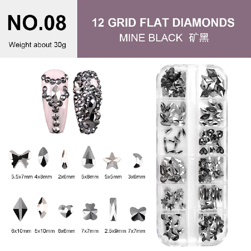 No. 08 mine black 120 pieces, all deformed